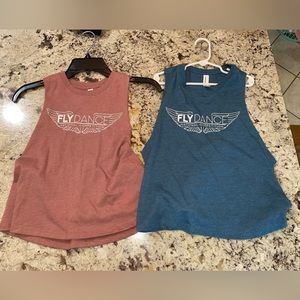 TWO FLY dance competition cropped tanks AS